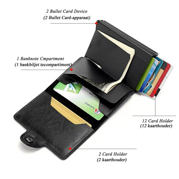 GA8338---RFID Blocking Automatic Pop Up Wallet - Image 4