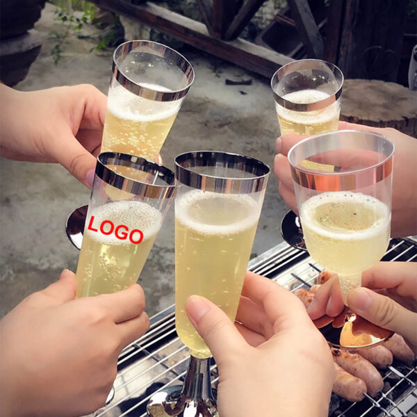 GA8456---Disposable Clear Plastic Champagne Flutes - Image 4