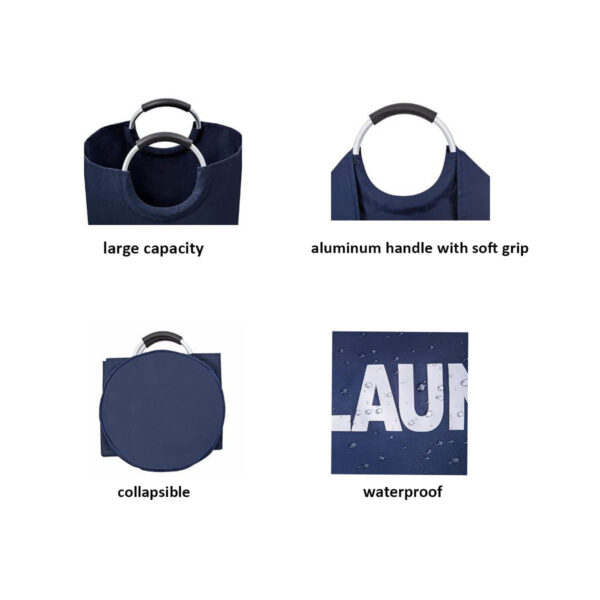 GA8151---Large Laundry Basket Laundry Hamper Bag - Image 4