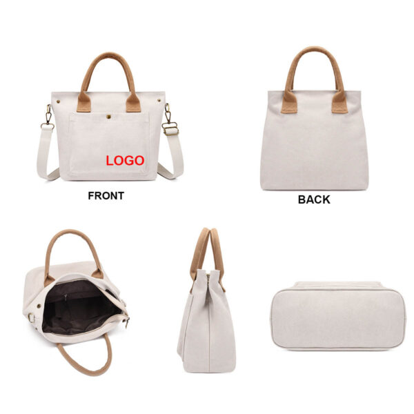 GA8196---Women's Shoulder Bag Fashion Canvas Handbag - Image 4