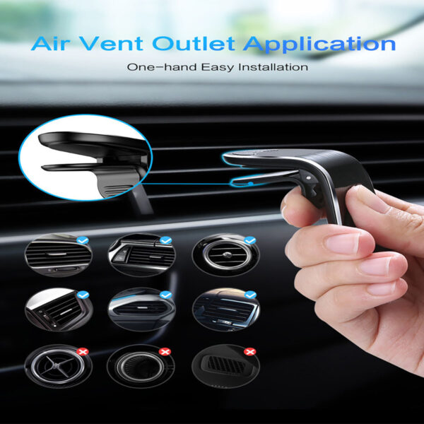 GA8245---Magnetic Air Vent Car Phone Holder - Image 4