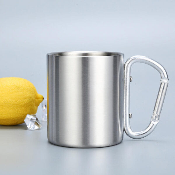 GA8242---Stainless Steel Mug With Carabiner Handle - Image 4