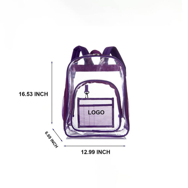 GA8566---Heavy Duty Clear Backpack - Image 2