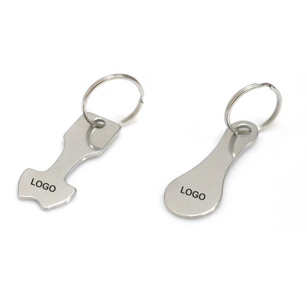 GA1160---Key Ring Metal Shopping Trolley Token
