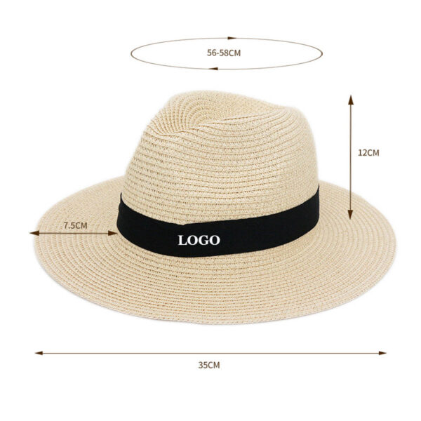 GA1232---Wide Brim Straw Panama Hat - Image 2