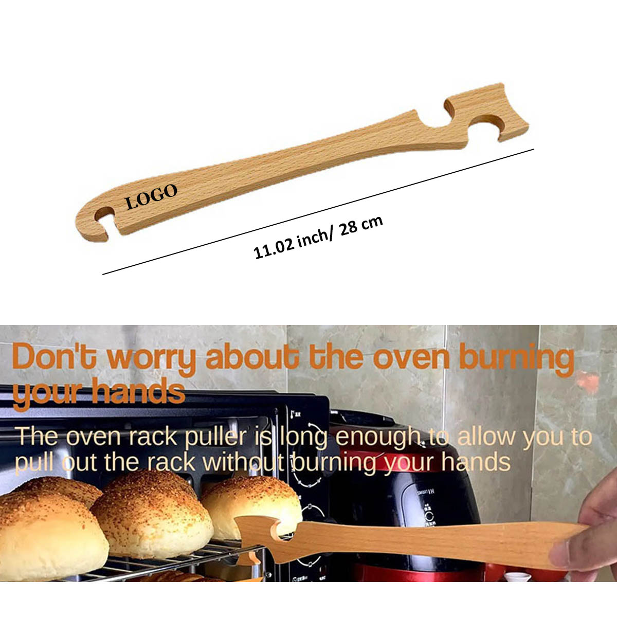 GA1245---Wood Oven Rack Push Pull Tool - Image 2