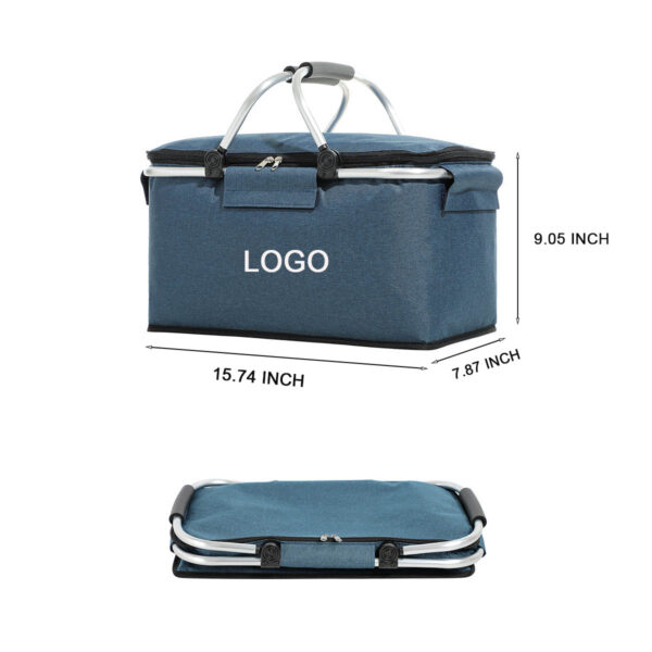 GA1149---Insulated Picnic Basket Cooler Bag - Image 2