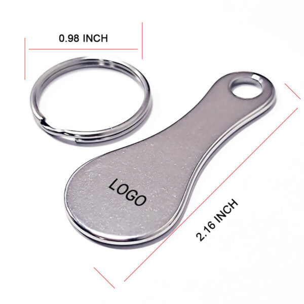 GA1160---Key Ring Metal Shopping Trolley Token - Image 2