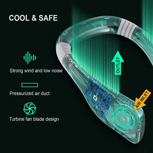 GA1167---Neck Fan Hands Free Bladeless Fan - Image 2