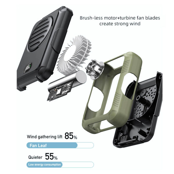 GA1227---Portable Waist Fan Rechargeable - Image 3