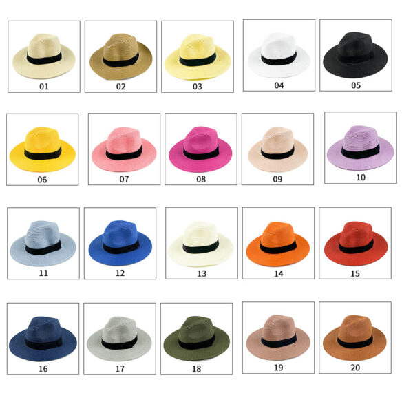 GA1232---Wide Brim Straw Panama Hat - Image 3