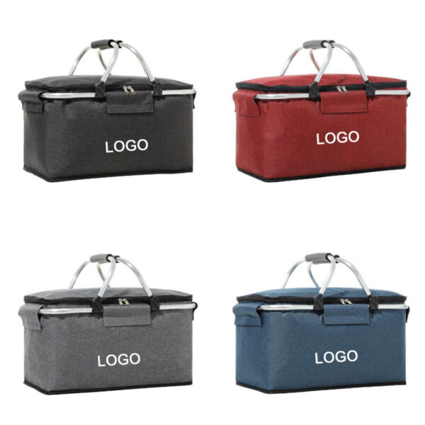 GA1149---Insulated Picnic Basket Cooler Bag - Image 3
