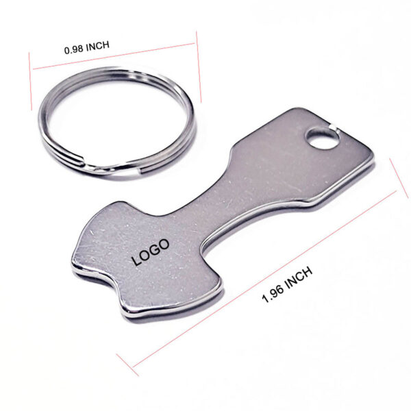 GA1160---Key Ring Metal Shopping Trolley Token - Image 3