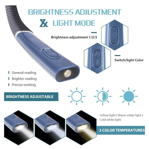 GA1197--LED Neck Reading Light Book Light - Image 3