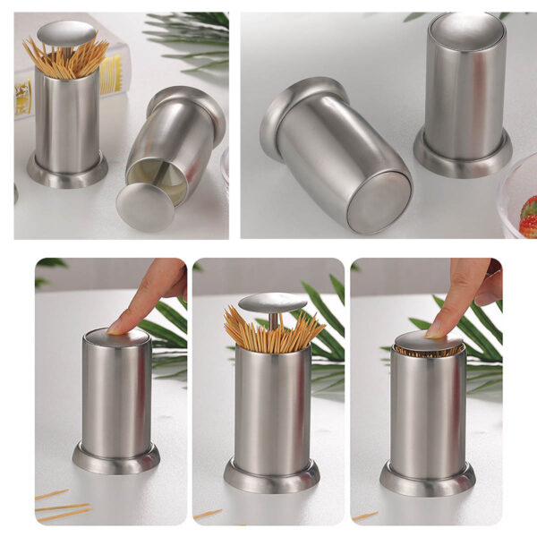 GA1178---Stainless Steel Toothpick Container Box - Image 3
