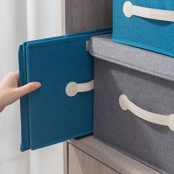 GA1214---Linen Fabric Foldable Storage Bin - Image 4