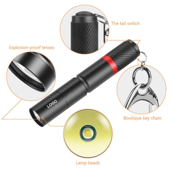 GA1220---LED Flashlight With Keychain - Image 4