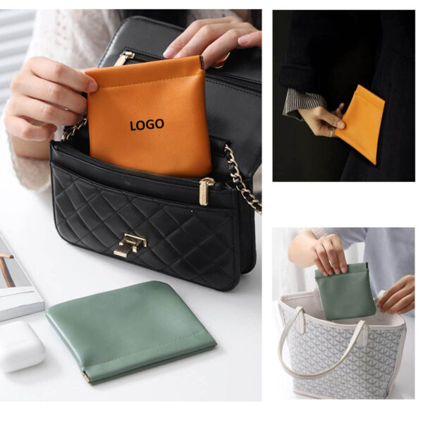 GA1241---Pocket Leather Cosmetic Bag - Image 5
