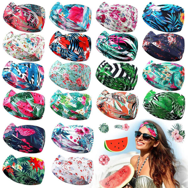 GA1415---Women Headband Boho Hawaii Sweatband