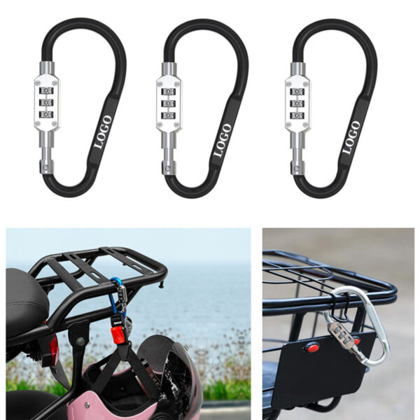 GA1341---Carabiner Keychain Combination Lock