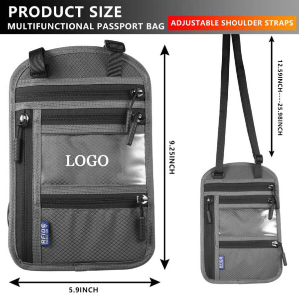 GA1411---Travel Neck Wallet Document Organizer - Image 2
