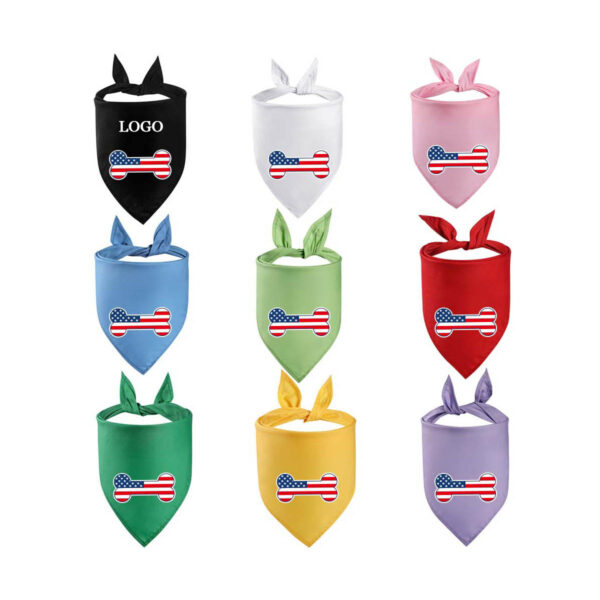 GA1422---American Flag Dog Bandana - Image 2
