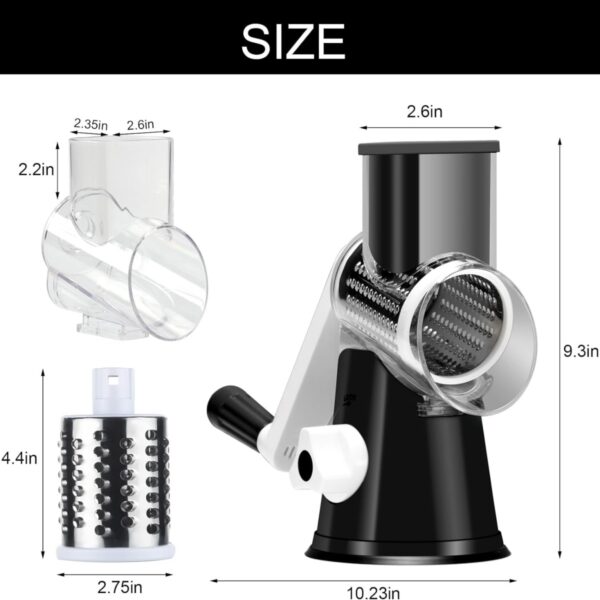 GA6011---Rotary Cheese Grater Vegetable Slicer - Image 2