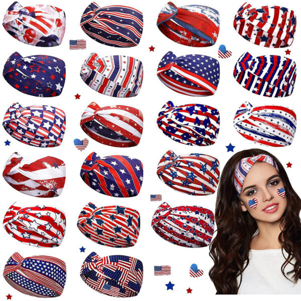 GA1353---American Flag Bandana Sport Headband - Image 2