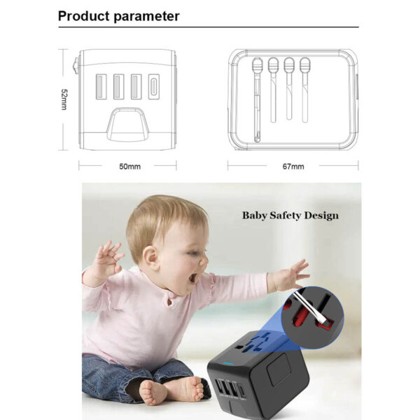 GA1355---International Travel Plug Adapter - Image 2