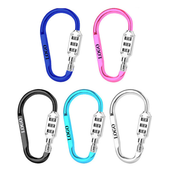 GA1341---Carabiner Keychain Combination Lock - Image 3