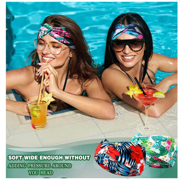 GA1415---Women Headband Boho Hawaii Sweatband - Image 4