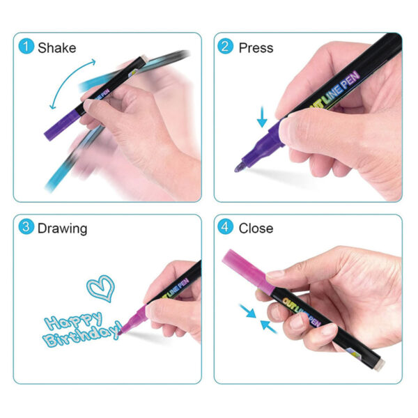 GA1309---24 Colors Outline Markers - Image 4