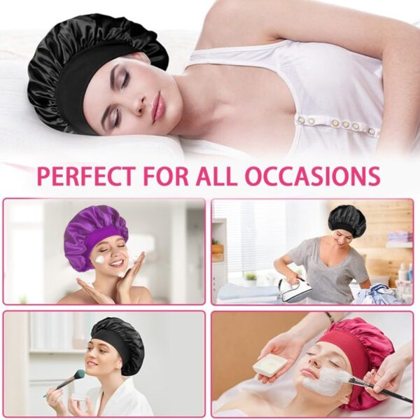 GA6001---Women Sleep Caps Satin Bonnet - Image 4