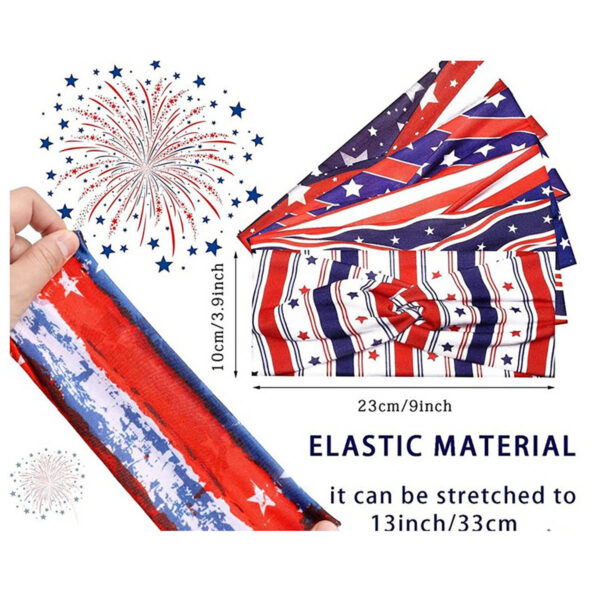 GA1353---American Flag Bandana Sport Headband - Image 4