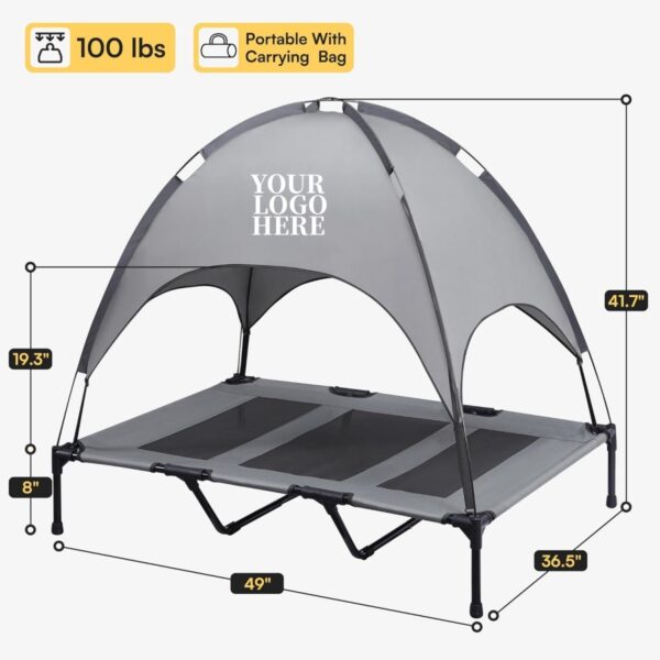 GA6016---Raised Dog Bed With Canopy - Image 4