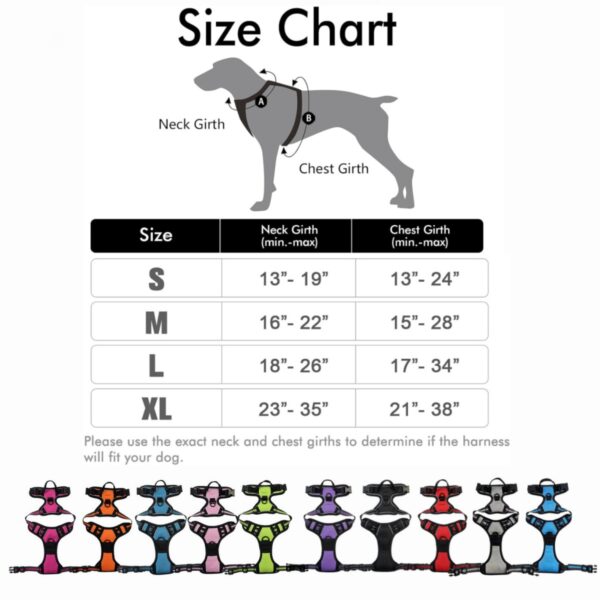 GA6020---No-Pull Pet Dog Harness With 2 Leash Clips - Image 5