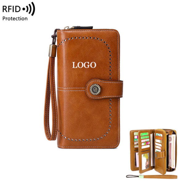 GA1480---RFID Blocking Leather Travel Wallet