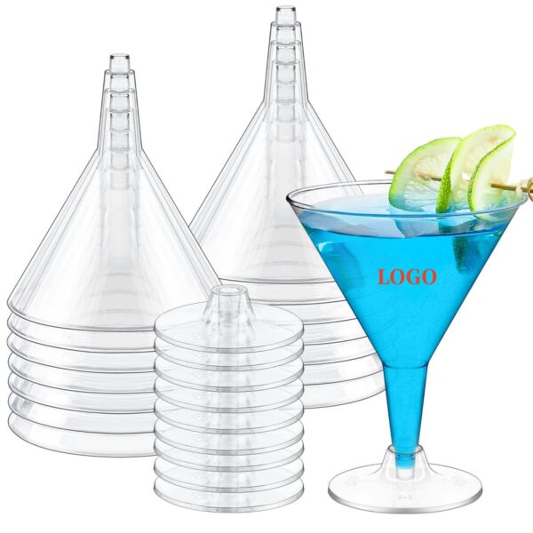 GA6027---6oz Plastic Martini Goblet Glasses