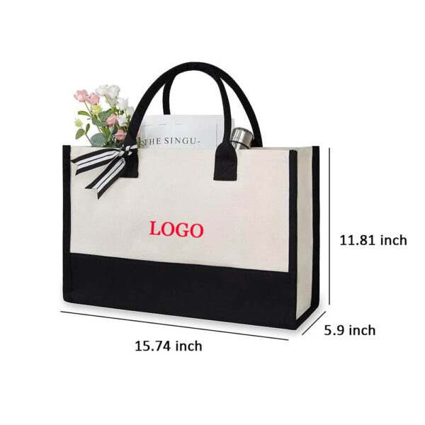 GA1559---White Canvas Tote Bag - Image 2
