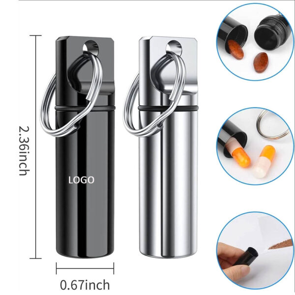 GA1495---Small Portable Pill Box Keychain - Image 2
