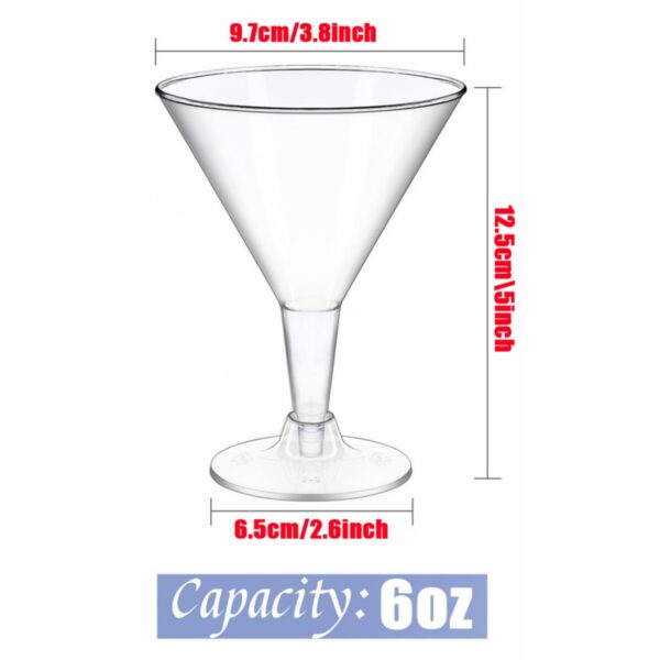 GA6027---6oz Plastic Martini Goblet Glasses - Image 2