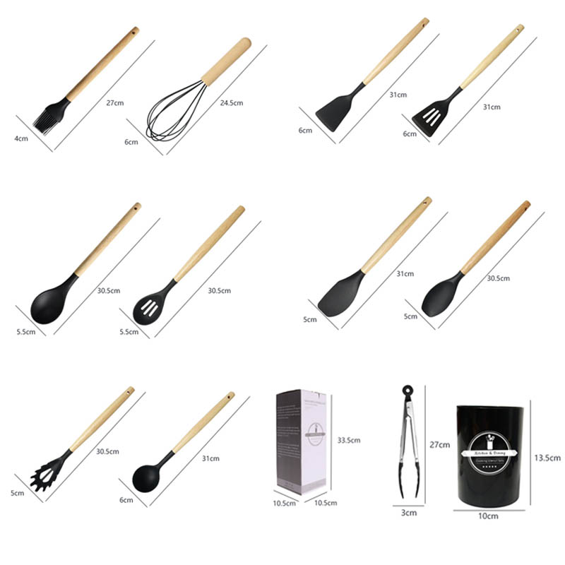 GA1528---12pcs Silicone Cooking Utensil Set - Image 2