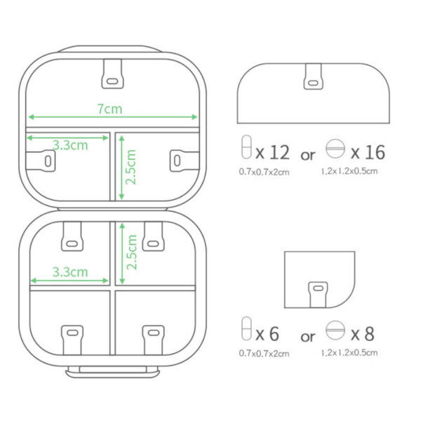 GA1490---Portable Travel Pill Organizer - Image 3