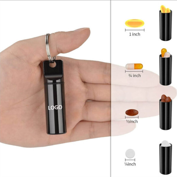 GA1495---Small Portable Pill Box Keychain - Image 3