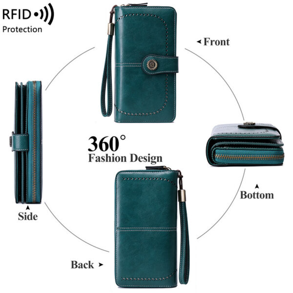 GA1480---RFID Blocking Leather Travel Wallet - Image 4