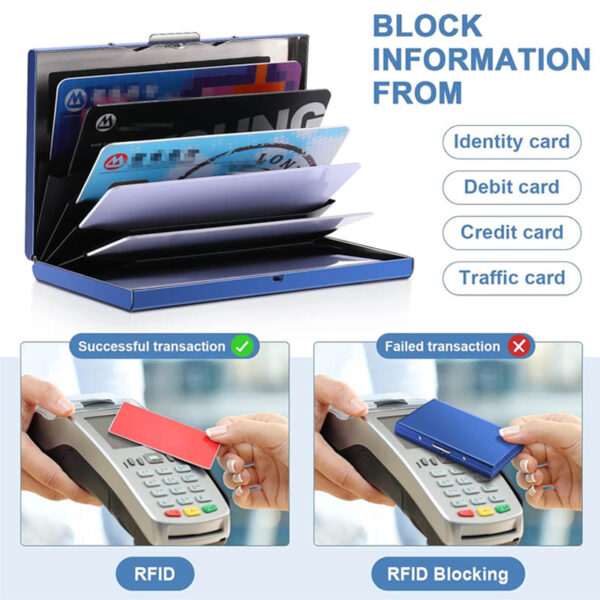 GA1484---Stainless Steel Credit Card Wallet - Image 4