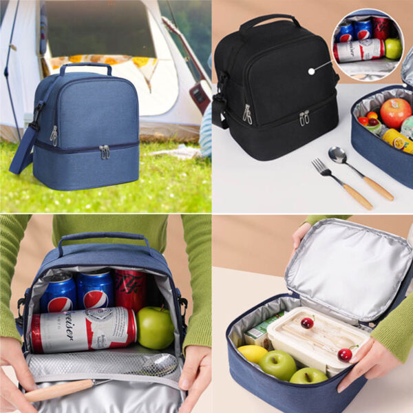 GA1481---Double Layer Cooler Lunch Bag - Image 5