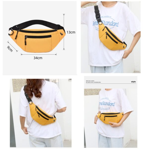 GA1583---Men Women Canvas Fanny Pack - Image 2