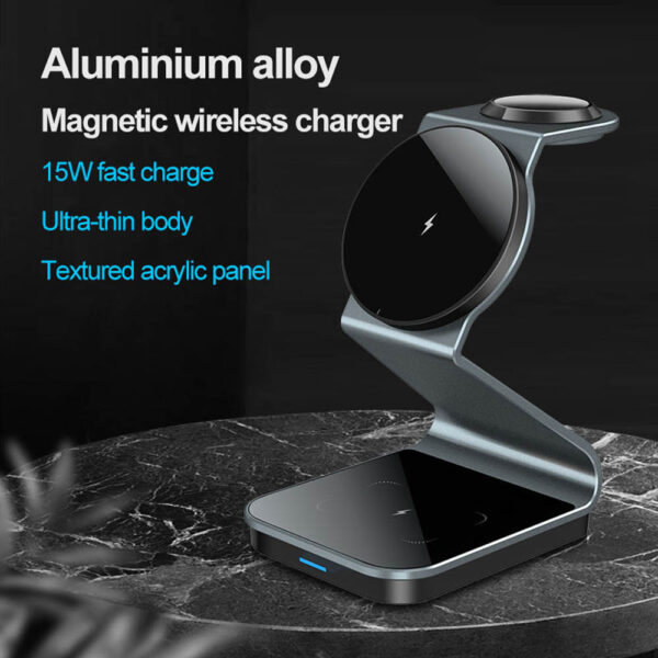 GA1597---3 In 1 Magnetic Wireless Charger Stand - Image 3