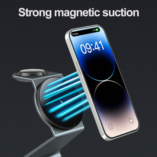 GA1597---3 In 1 Magnetic Wireless Charger Stand - Image 4